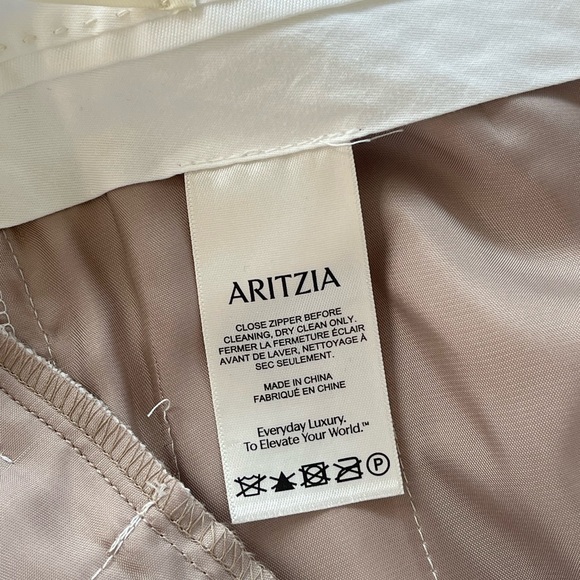 Aritzia Ten Dame Light Birch Low Rise Wide Leg Formal Evening Business Pant Sz2 - Picture 14 of 16
